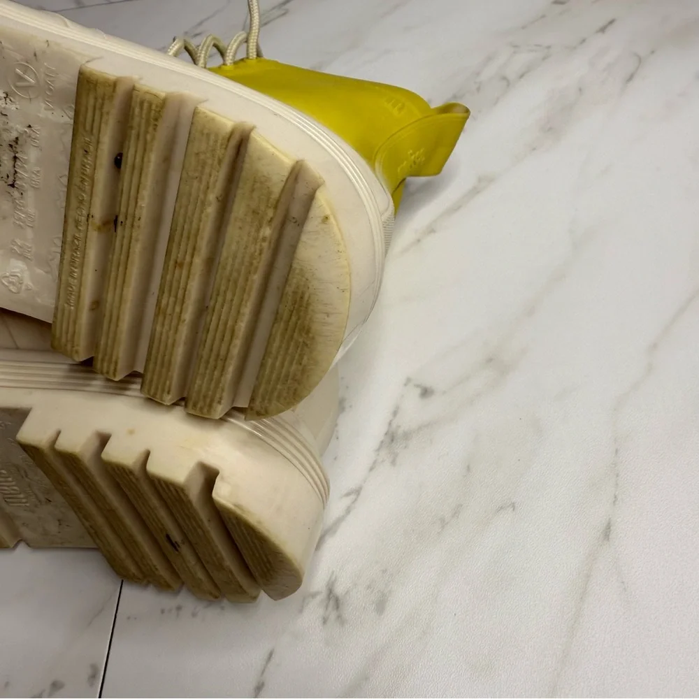 Melissa Coturno Jelly Combat Boots Yellow Ombre - Picture 10 of 10